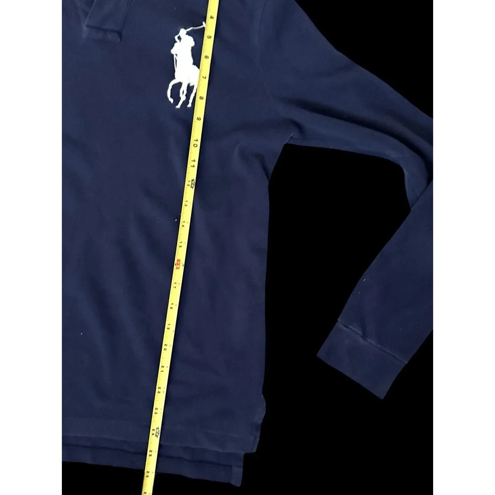 Vintage 90's Polo Big Horse Long Sleeve Shirt‎ Sz Small/Medium Navy Custom Fit